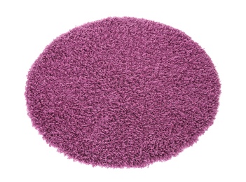 Photo of Round color carpet on white background