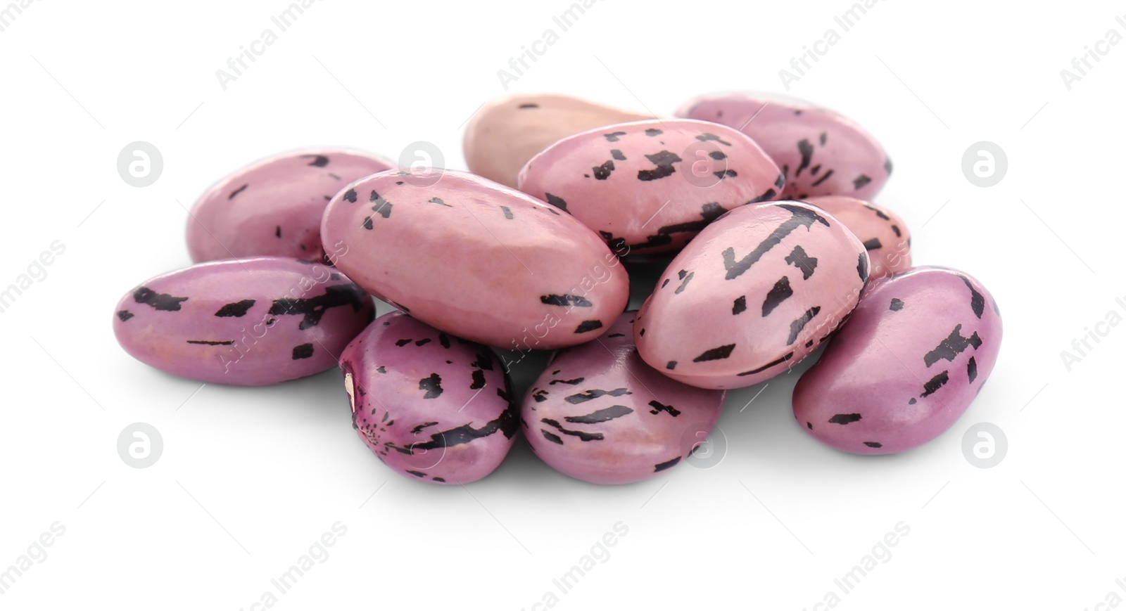 Photo of Many dry kidney beans on white background