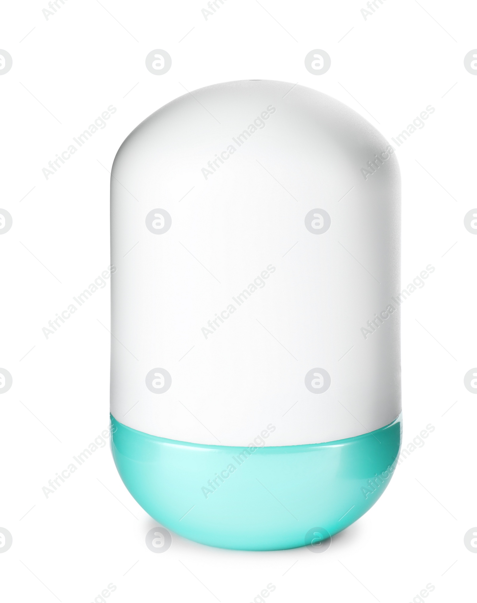 Photo of Blank plastic deodorant container on white background