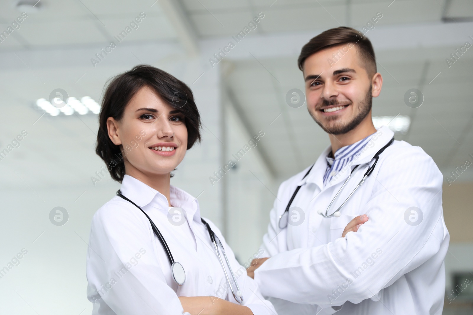 Photo of Portrait of doctors in coats at workplace