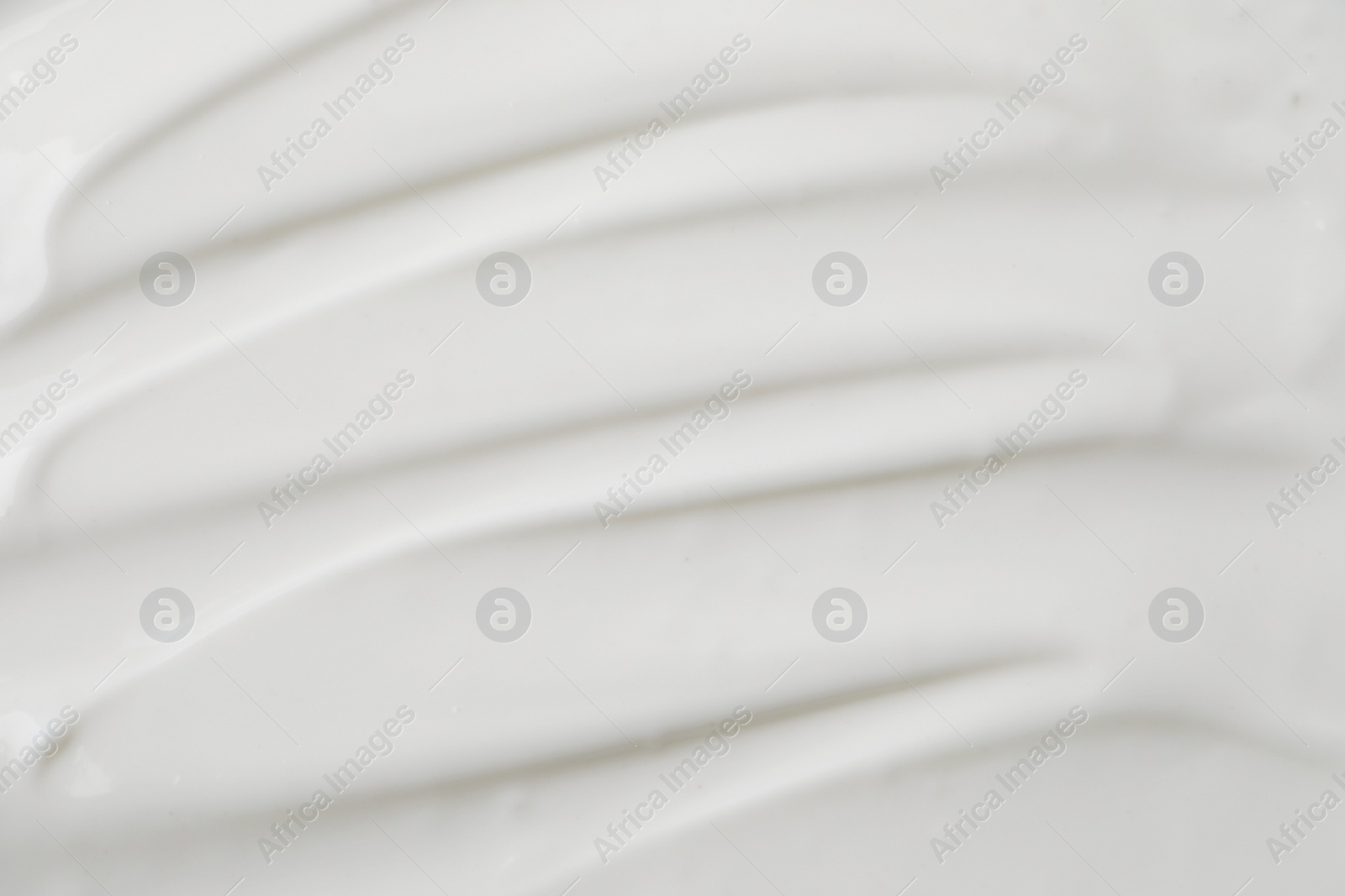 Photo of Delicious organic yogurt as background, top view