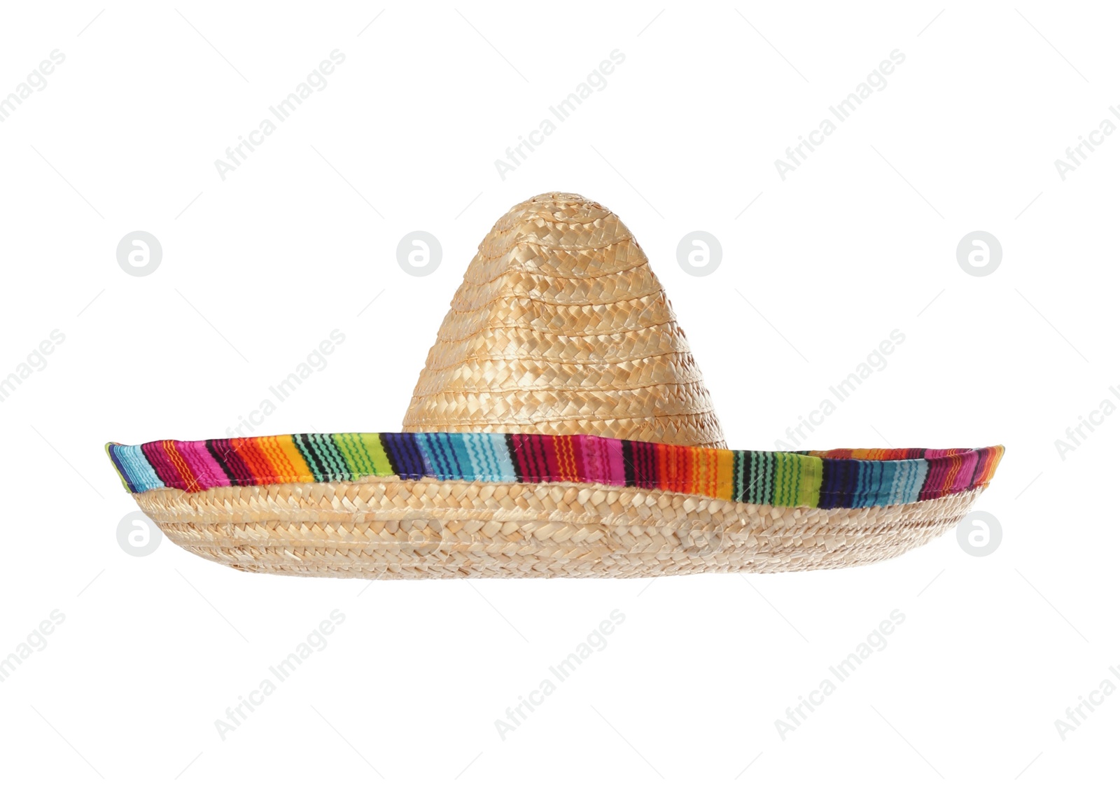 Photo of One Mexican sombrero hat isolated on white