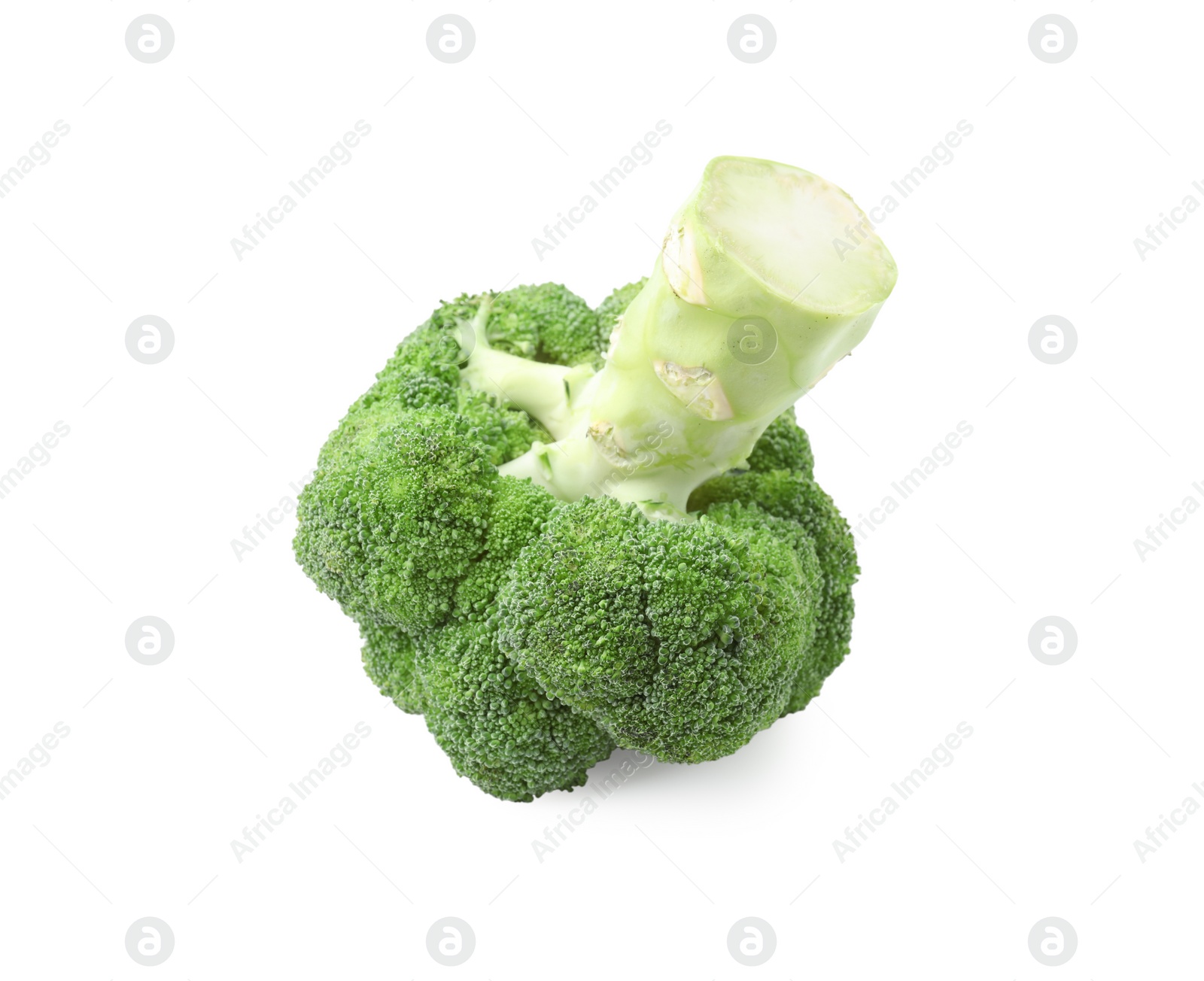 Photo of Fresh raw green broccoli isolated on white