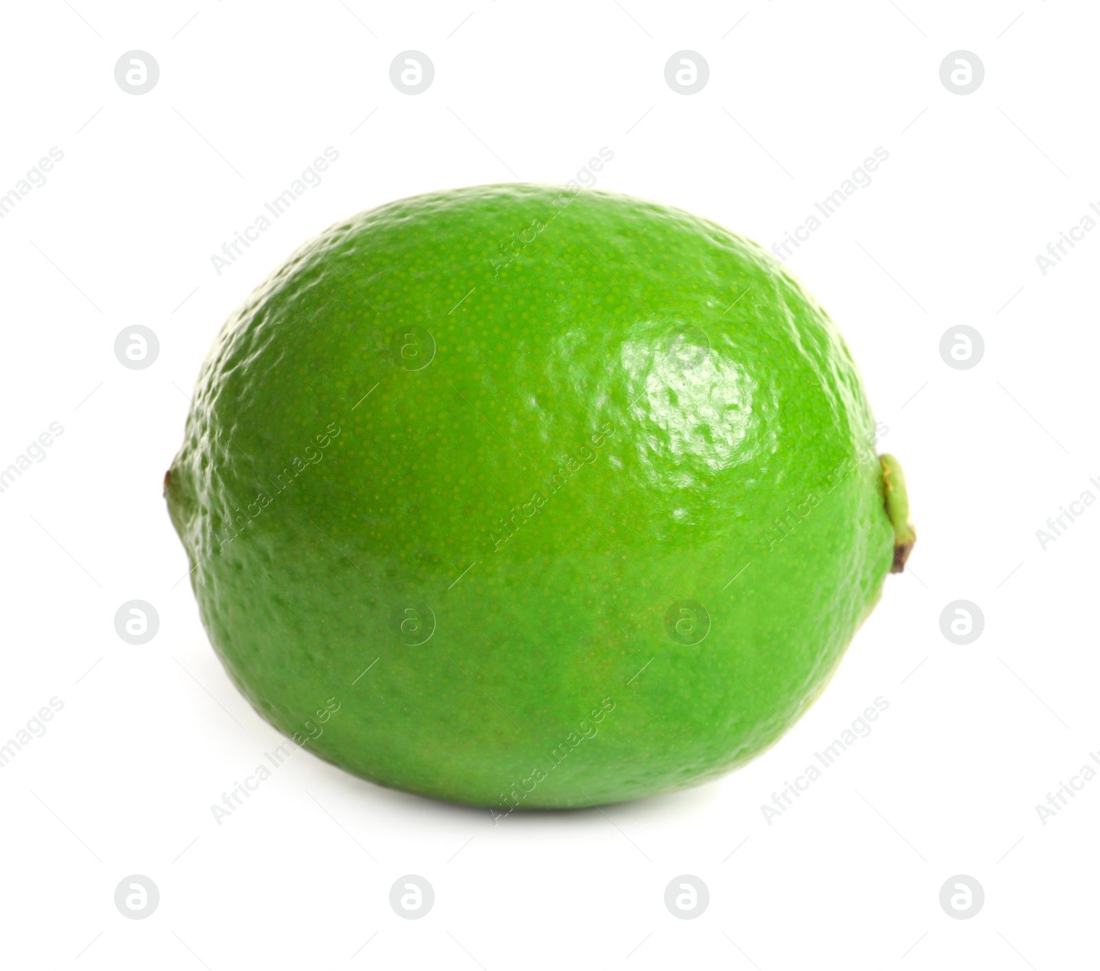 Photo of Fresh ripe green lime on white background