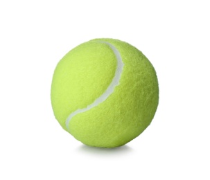Photo of Tennis ball isolated on white. Sports equipment