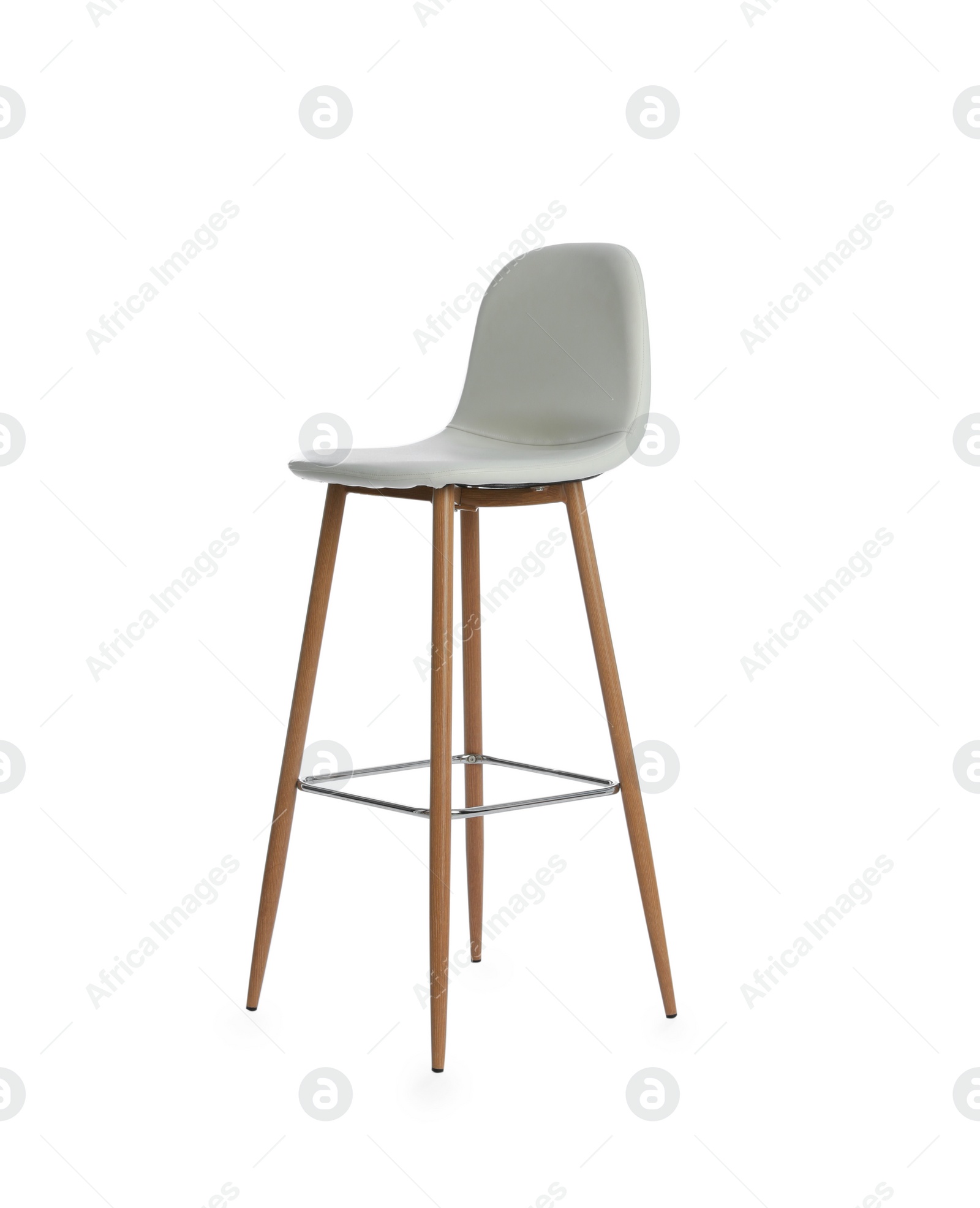 Photo of Stylish bar stool isolated on white. Interior element