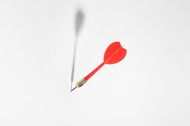 Red dart arrow for game on white background