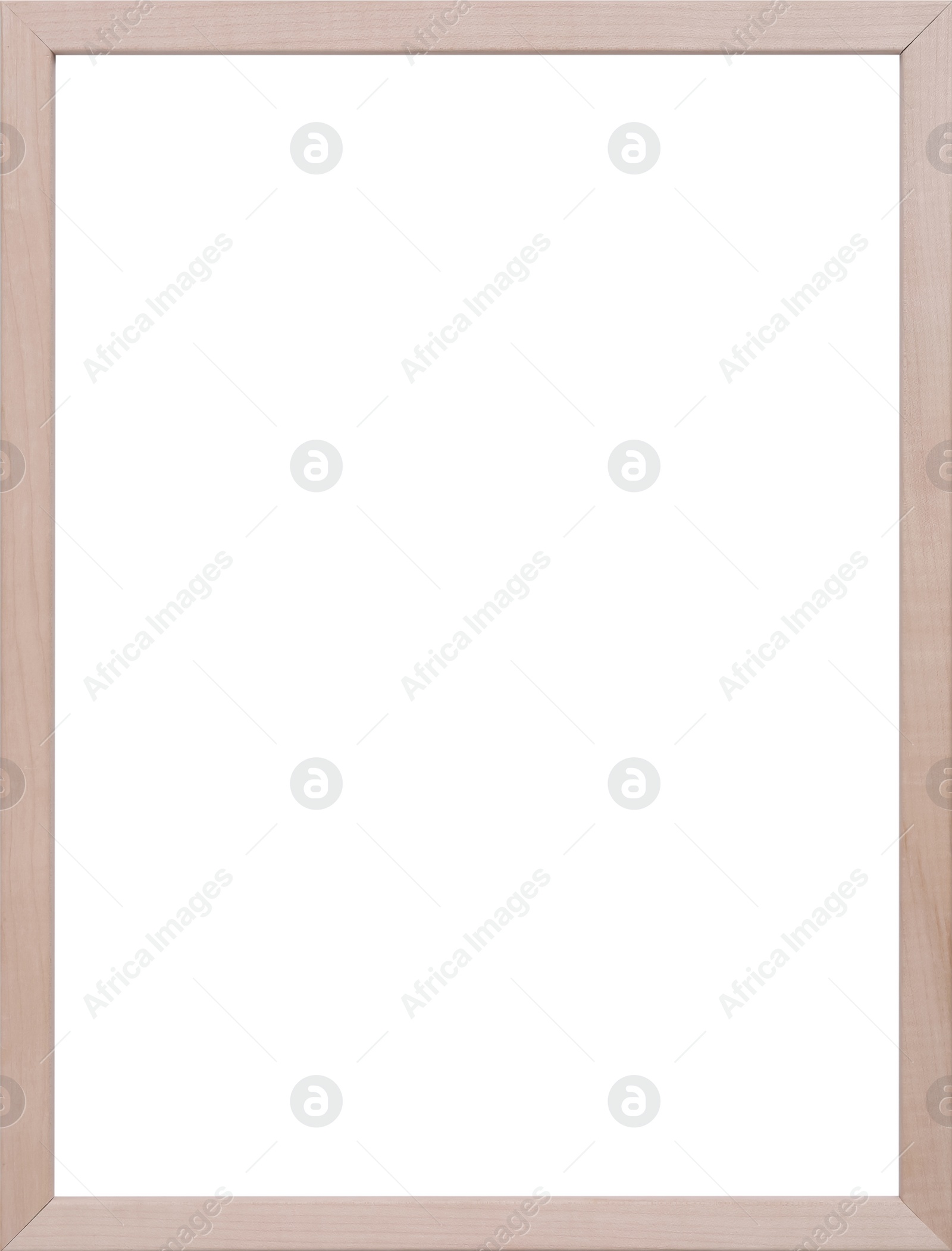 Image of Wooden frame with blank white background. Mockup for design