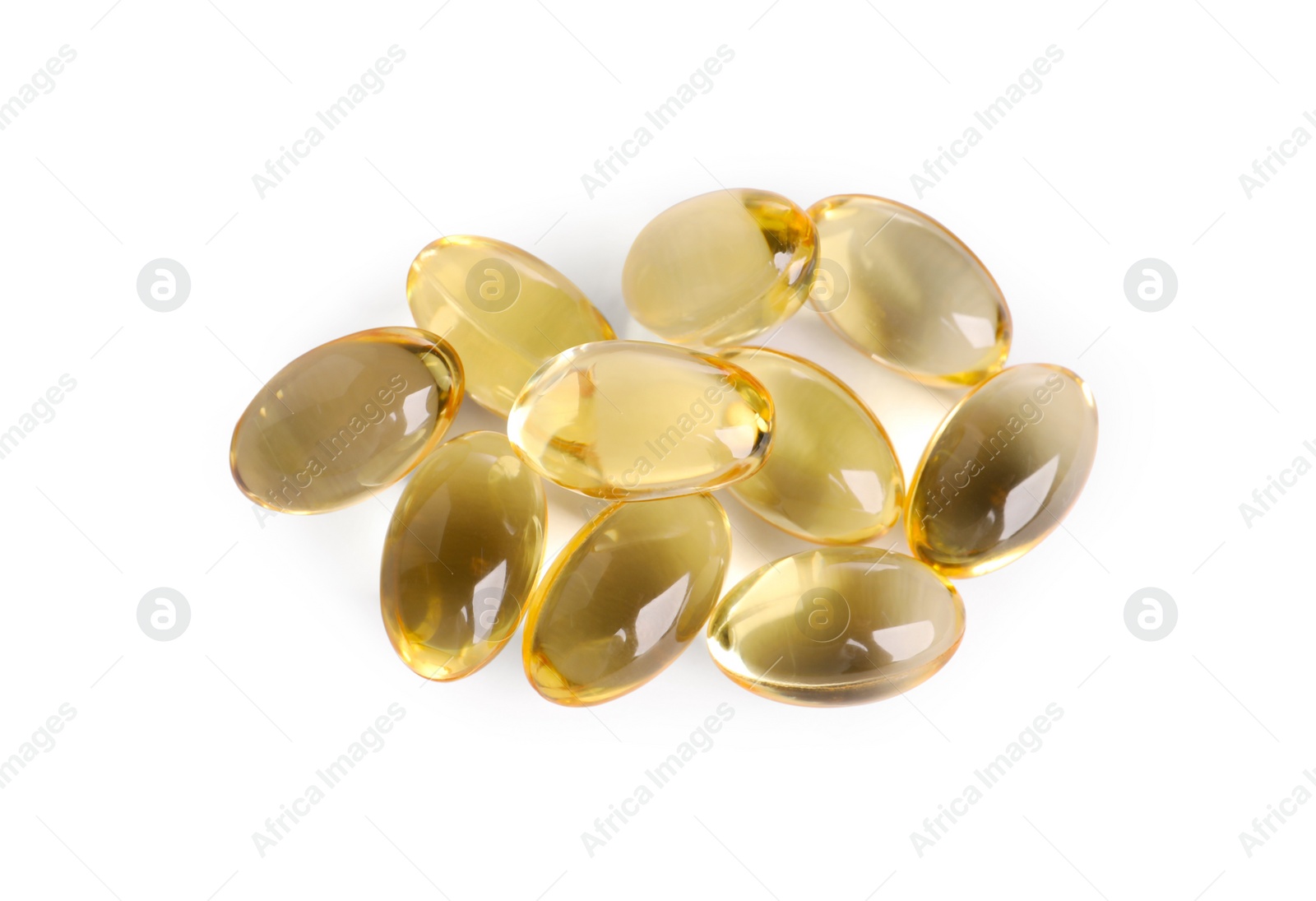 Photo of Many pills isolated on white, top view