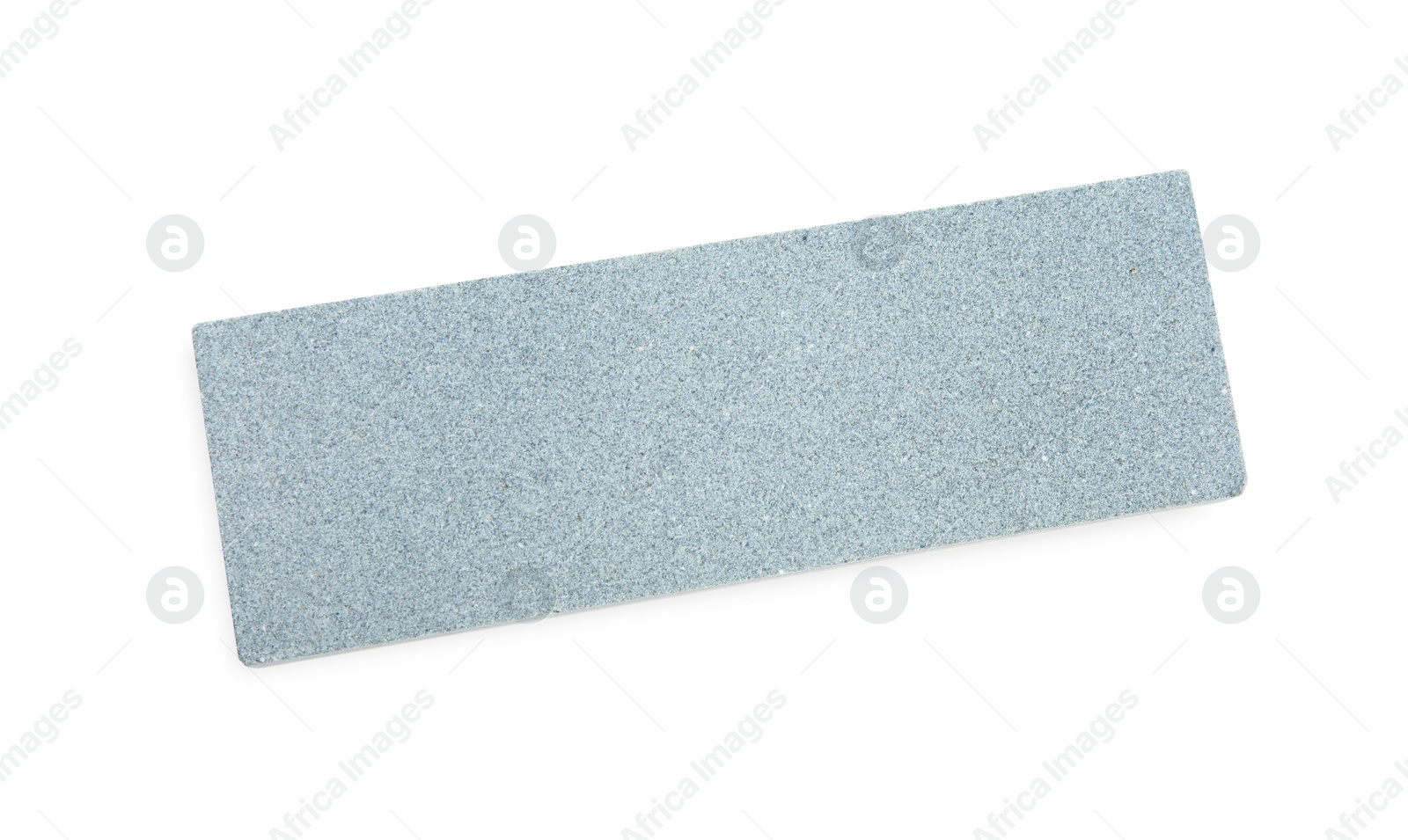 Photo of Sharpening stone for knife isolated on white, top view