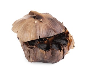 Organic fermented black garlic isolated on white