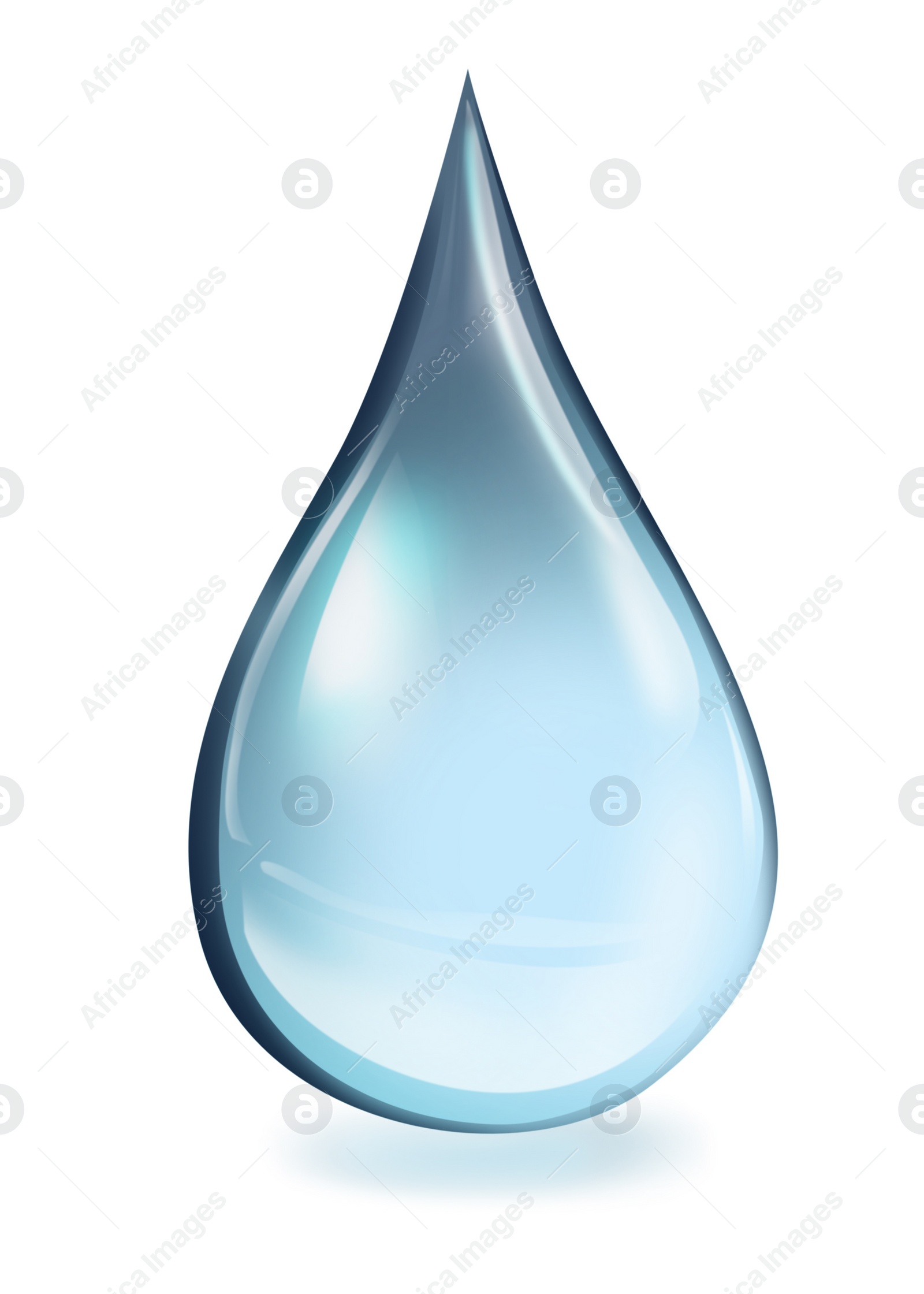 Illustration of Blue water drop illustration on white background