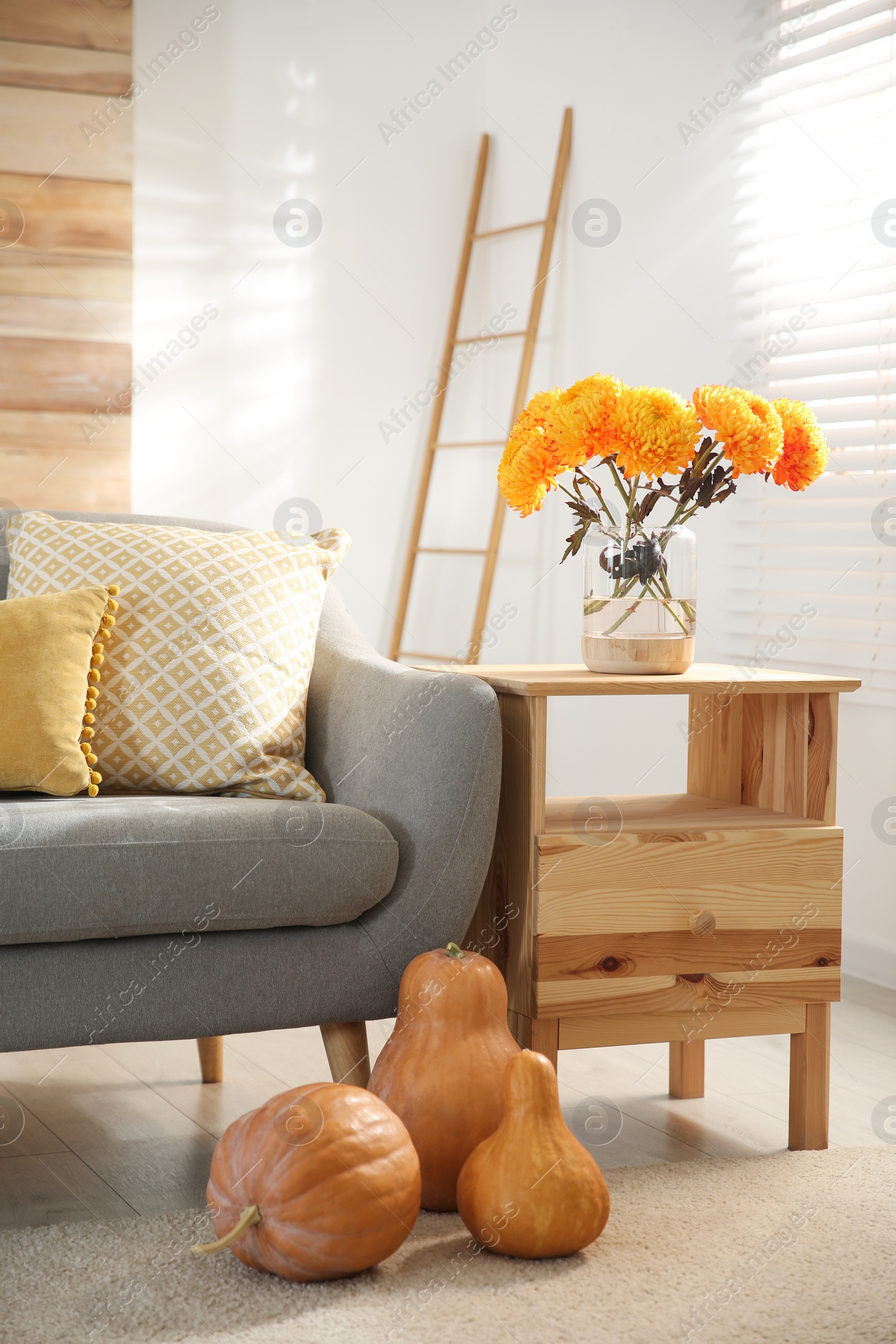 Photo of Cozy living room interior inspired by autumn colors