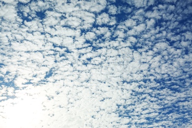 Photo of View of beautiful blue sky with white clouds