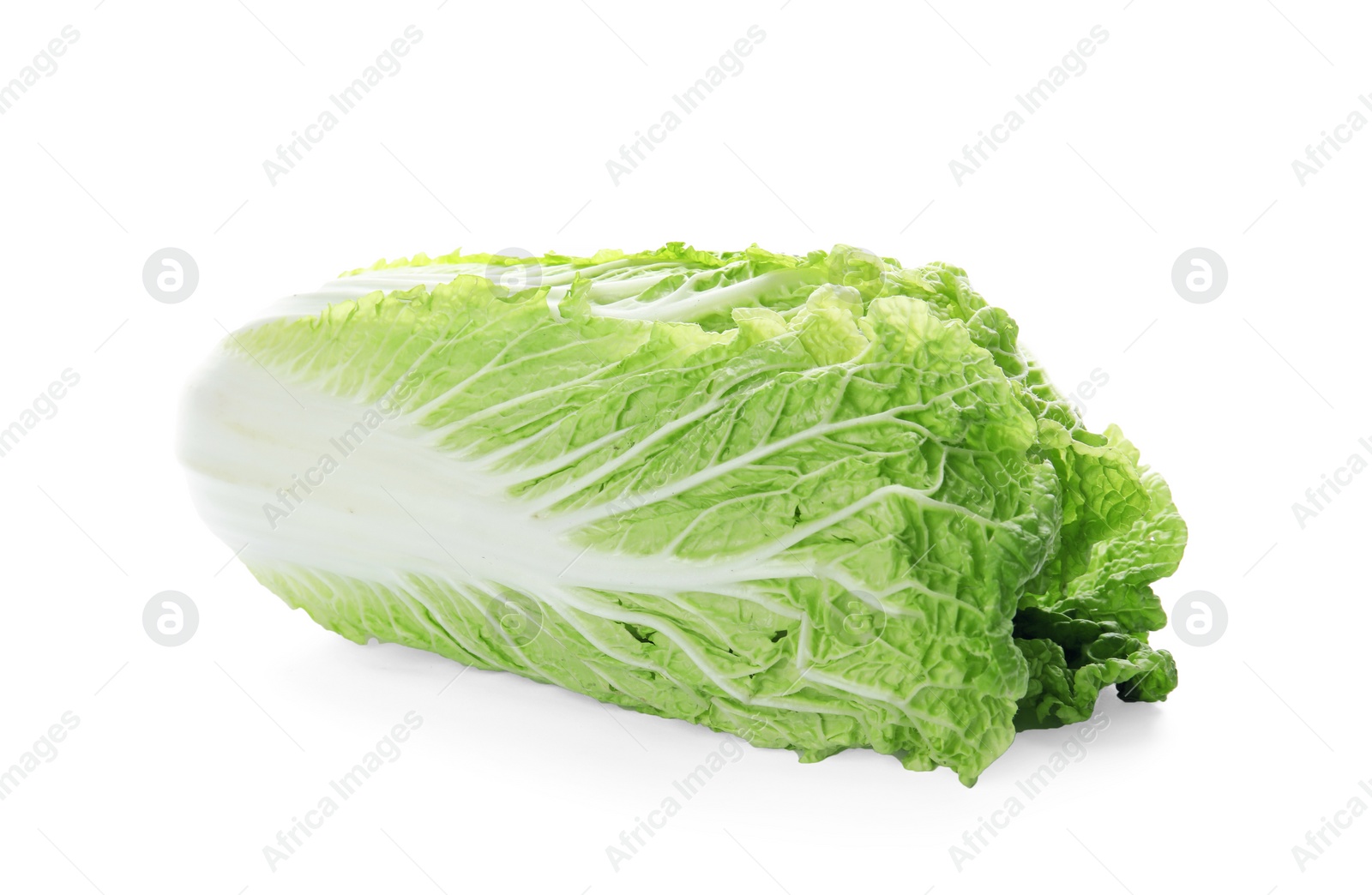 Photo of Fresh ripe cabbage on white background