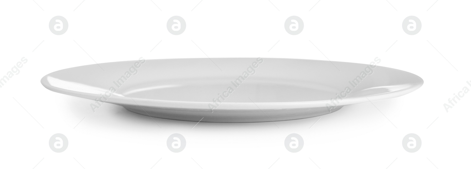 Photo of Clean empty ceramic plate isolated on white