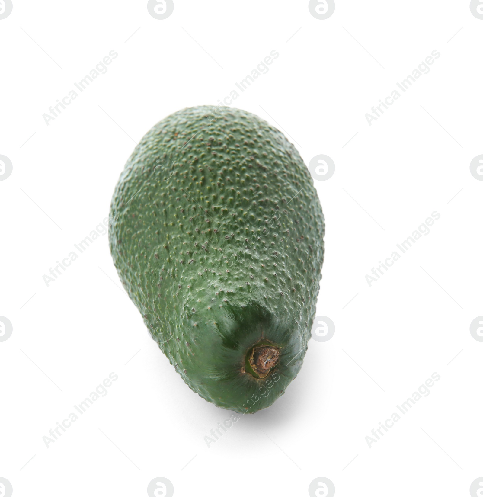 Photo of Ripe avocado on white background. Tropical fruit