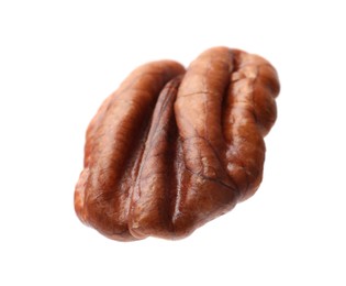 Photo of One tasty pecan nut isolated on white