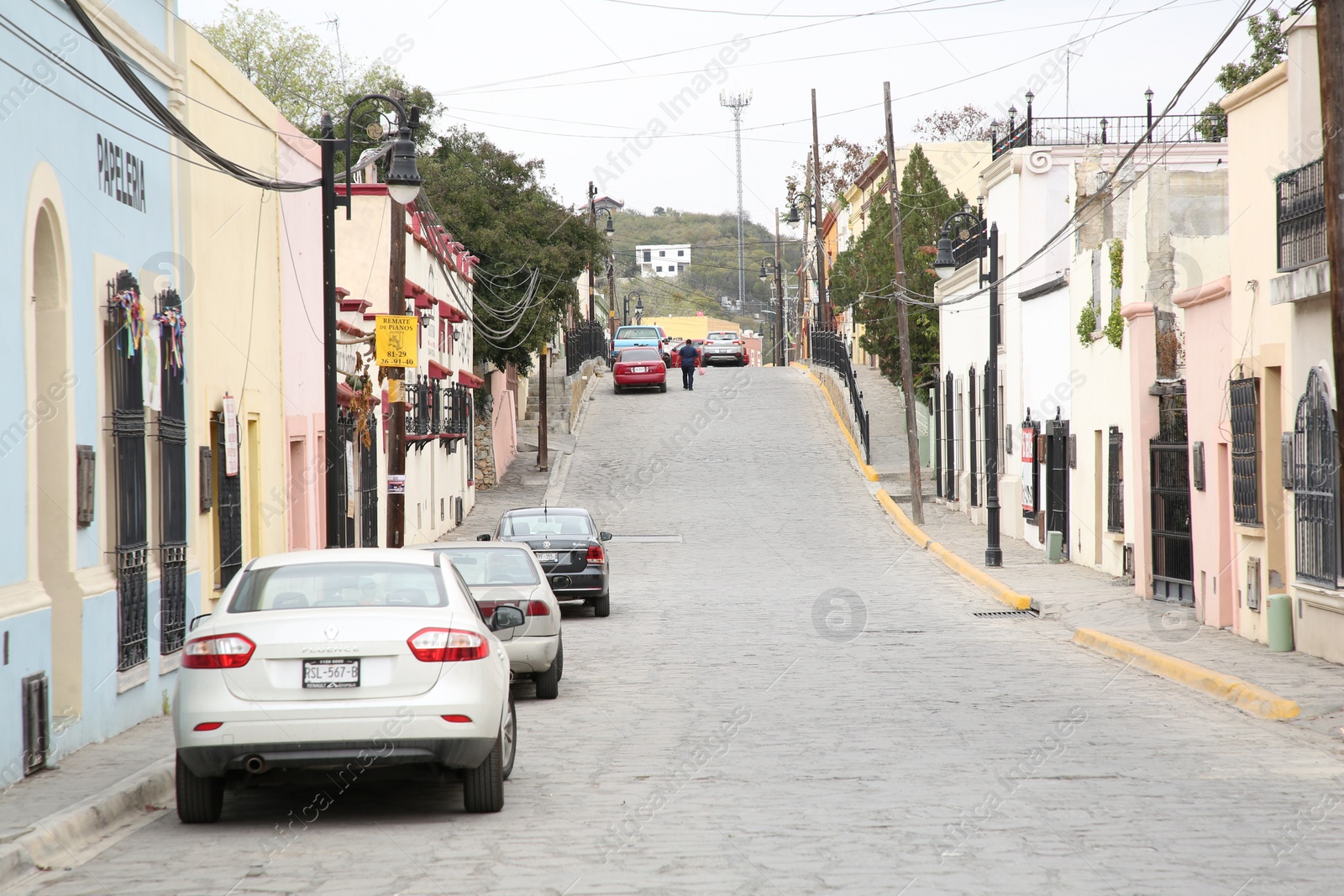 Photo of San Pedro Garza Garcia, Mexico – February 8, 2023: View on street with cars and beautiful buildings