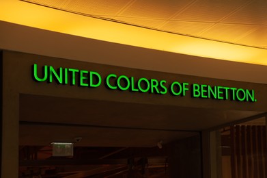 Photo of Warshaw, Poland - May 14, 2022: United colors of Benetton store in shopping mall