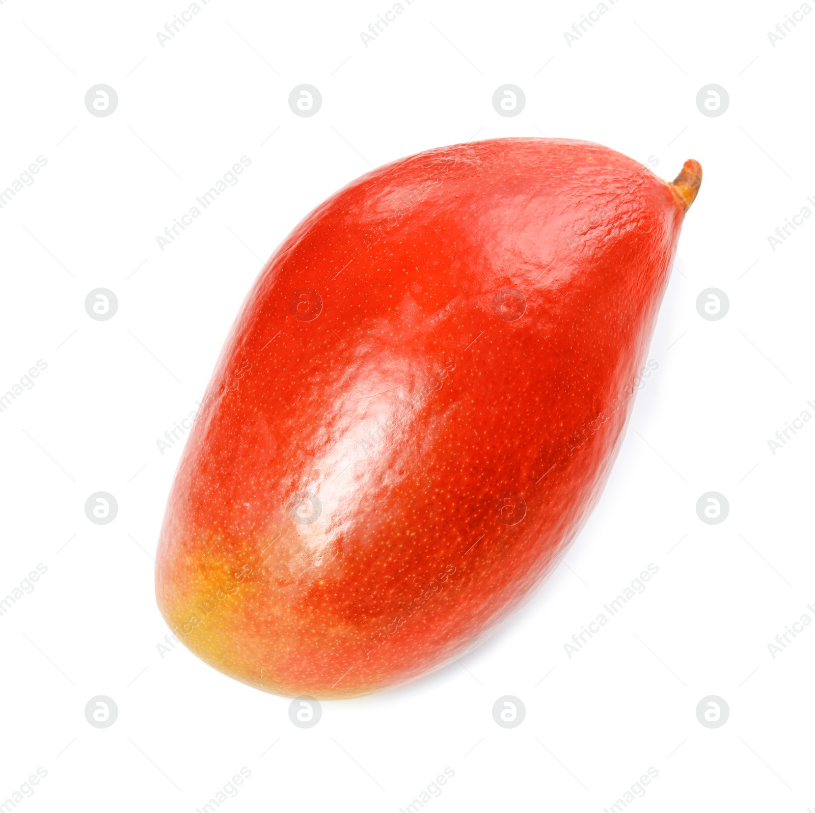 Photo of Delicious ripe mango on white background. Tropical fruit