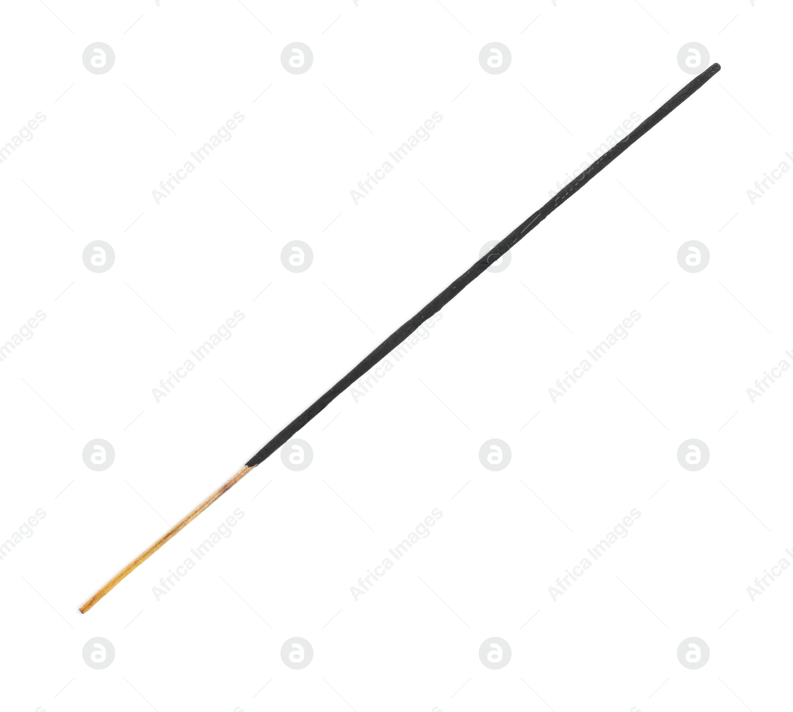 Photo of One aromatic incense stick isolated on white