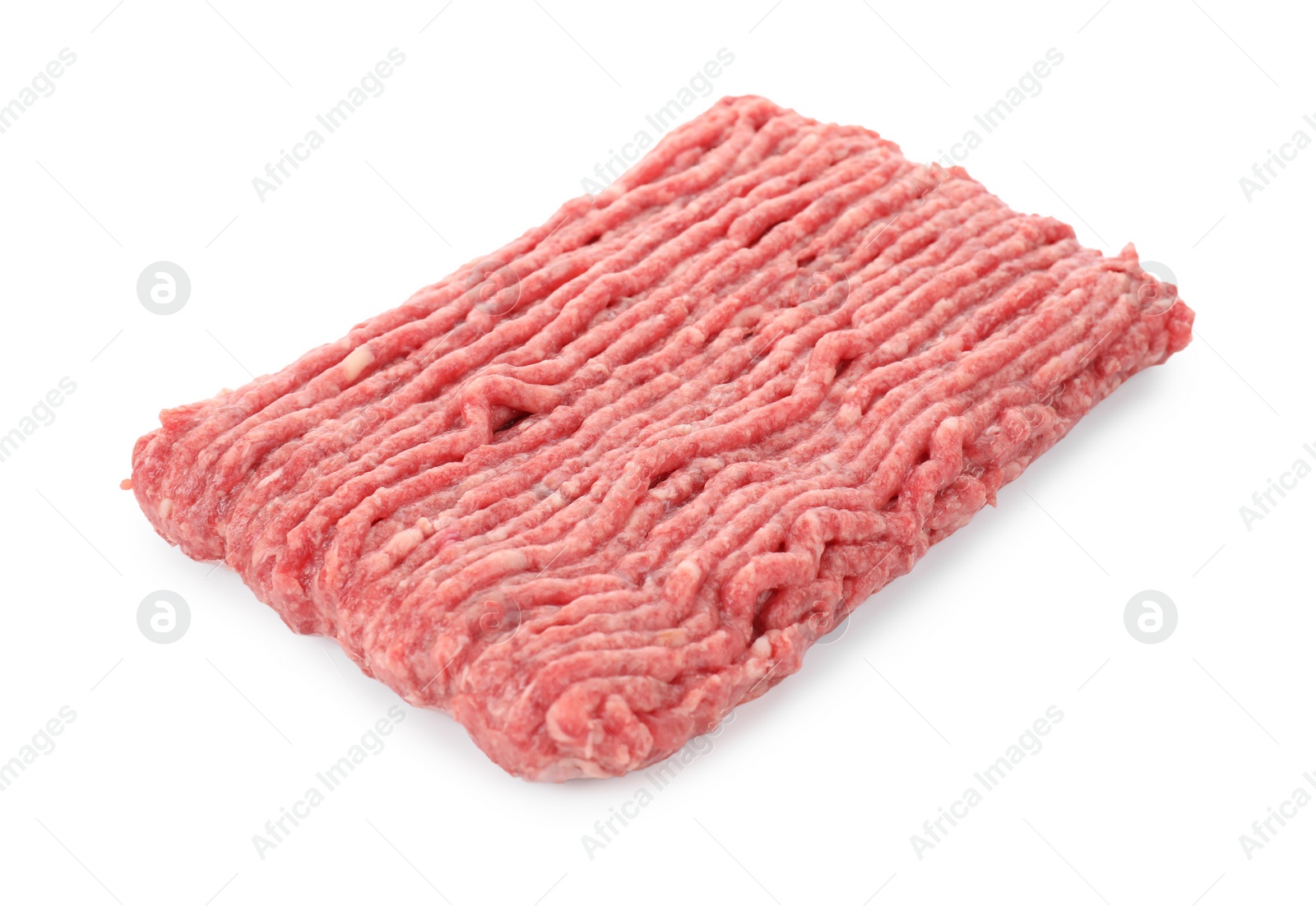 Photo of Fresh raw ground meat isolated on white