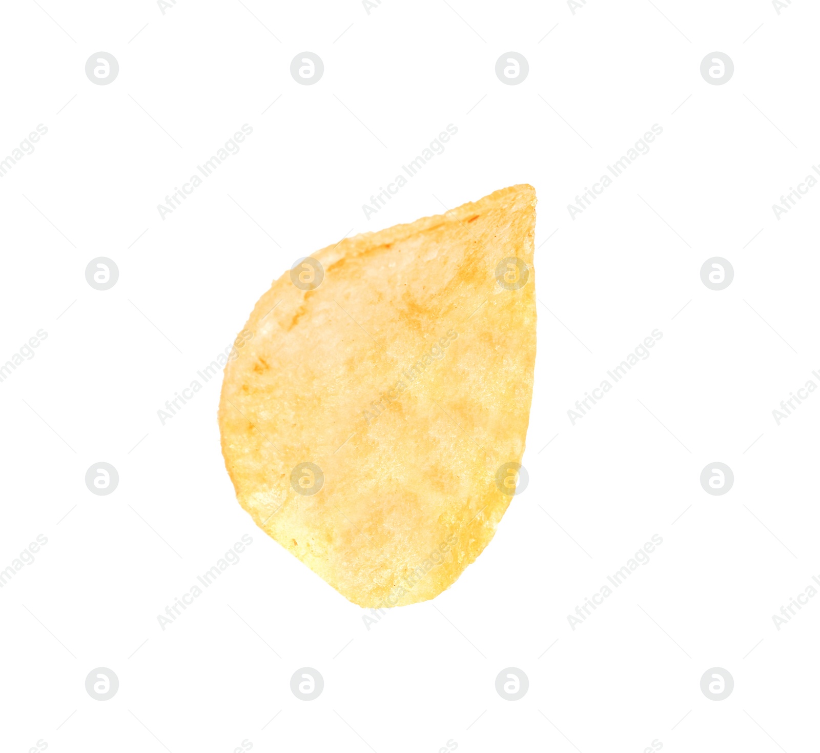 Photo of Tasty crispy potato chip on white background