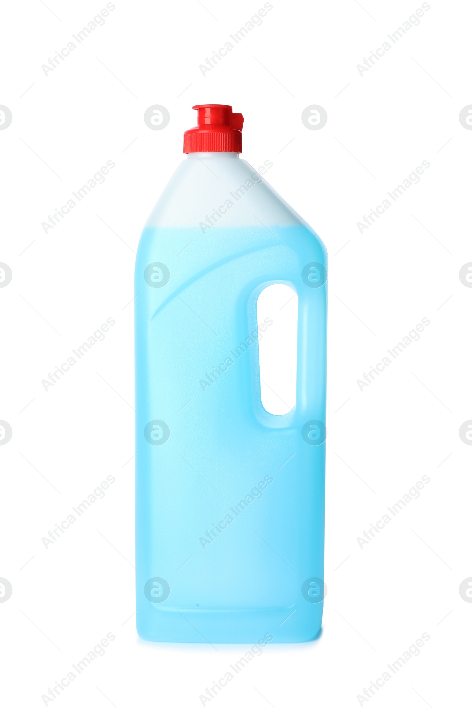 Photo of Cleaning product for dish washing on white background