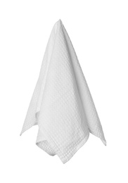 Soft clean kitchen towel isolated on white