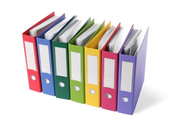 Bright binder office folders isolated on white