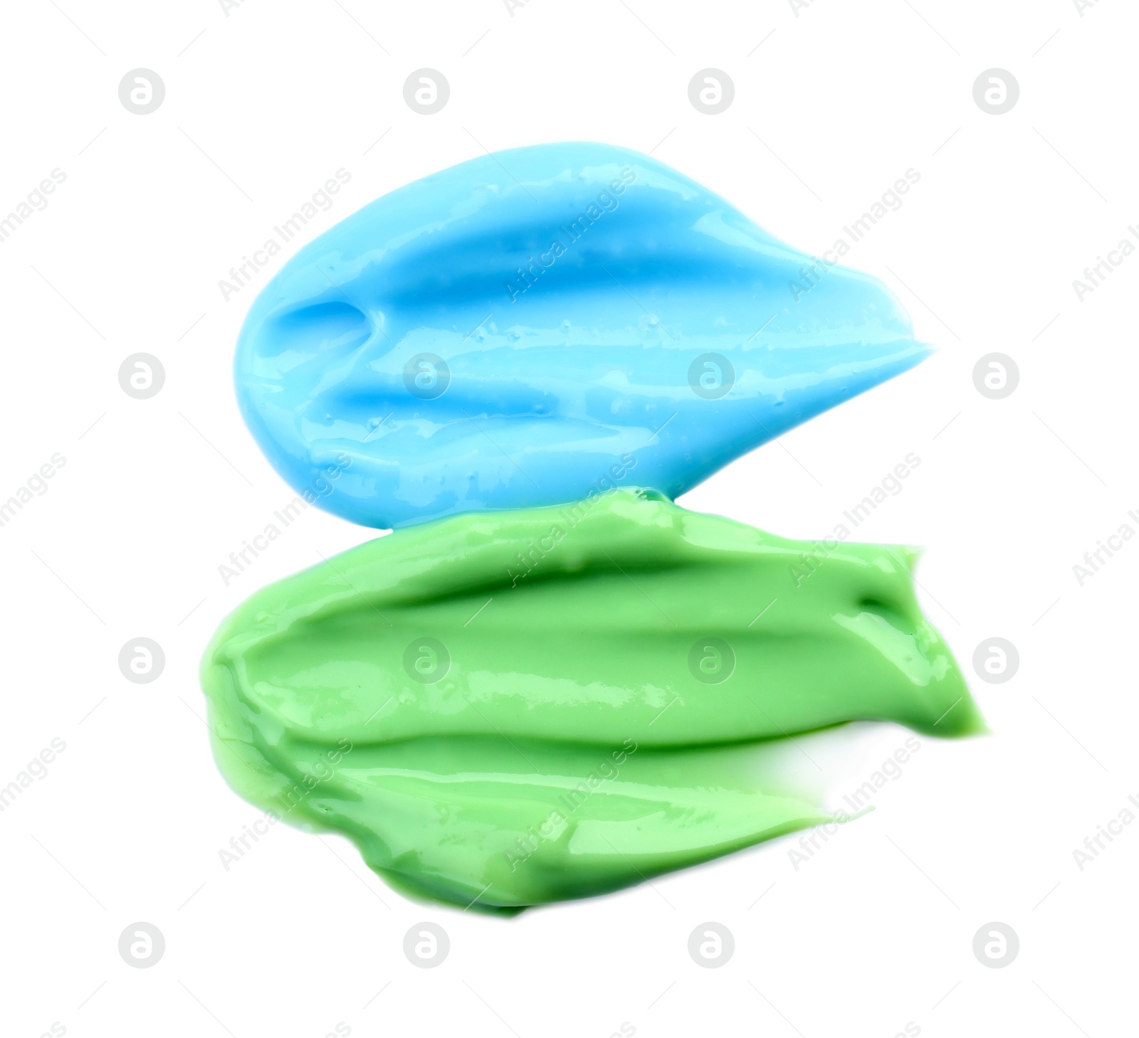 Photo of Different professional face mask smears on white background