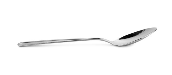 Photo of One new clean spoon isolated on white