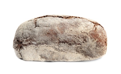 Photo of Loaf of fresh bread on white background