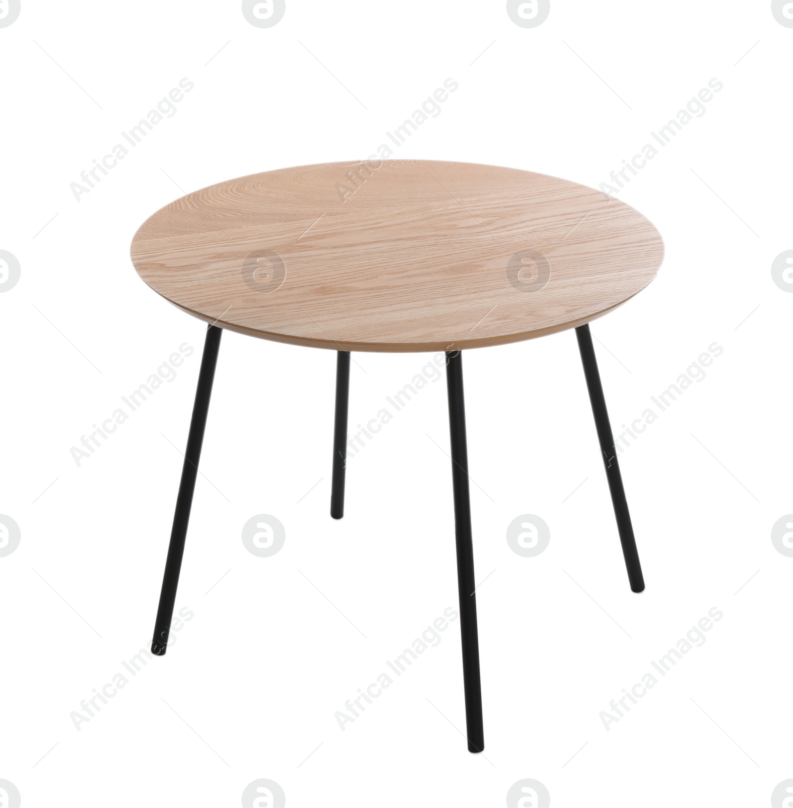 Photo of Stylish empty wooden table isolated on white