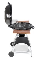 New modern barbecue grill on white background