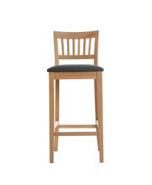 Photo of Stylish bar stool isolated on white. Interior element