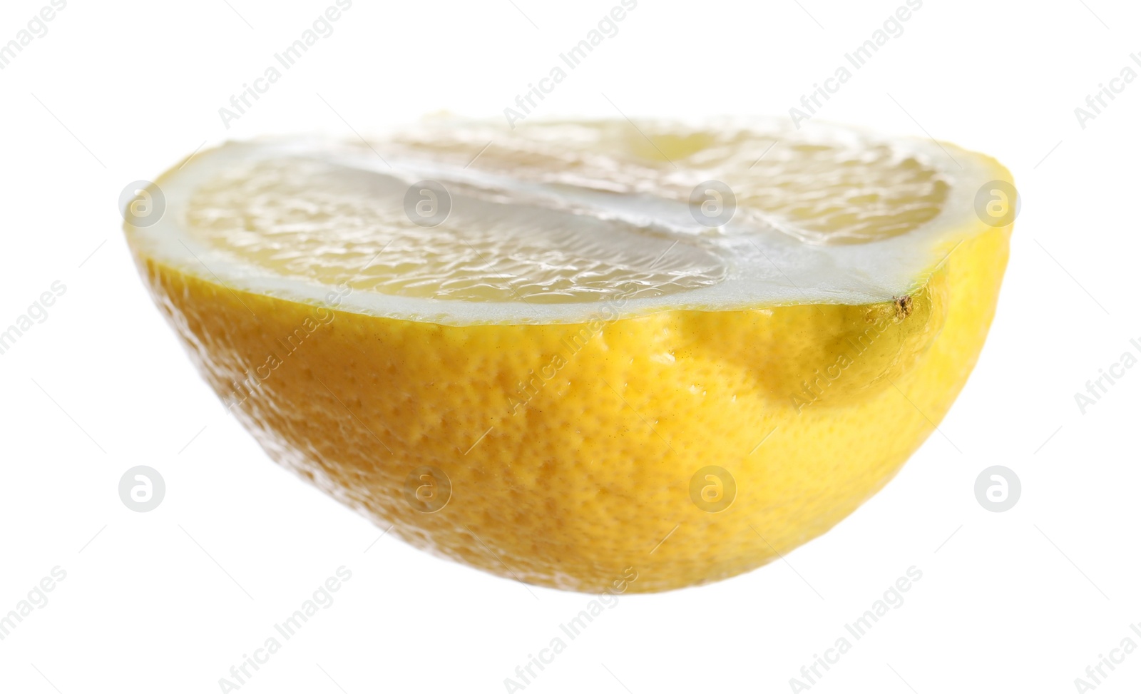 Photo of Half of fresh lemon isolated on white