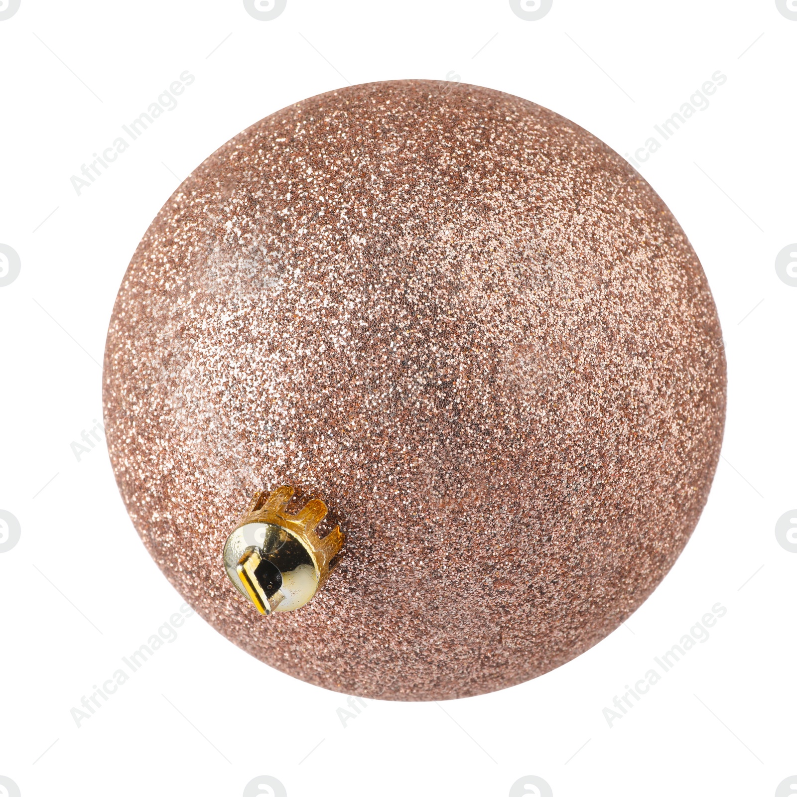 Photo of Beautiful glitter Christmas ball isolated on white