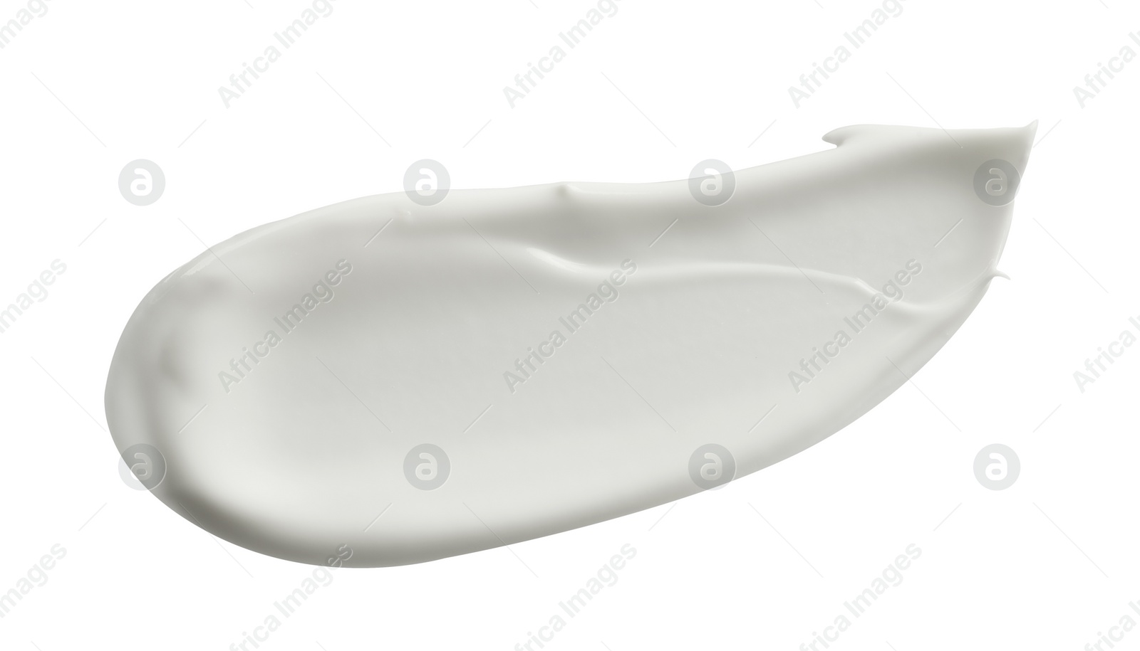 Photo of Sample of facial cream on white background, top view