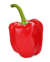 Photo of Ripe red bell pepper isolated on white