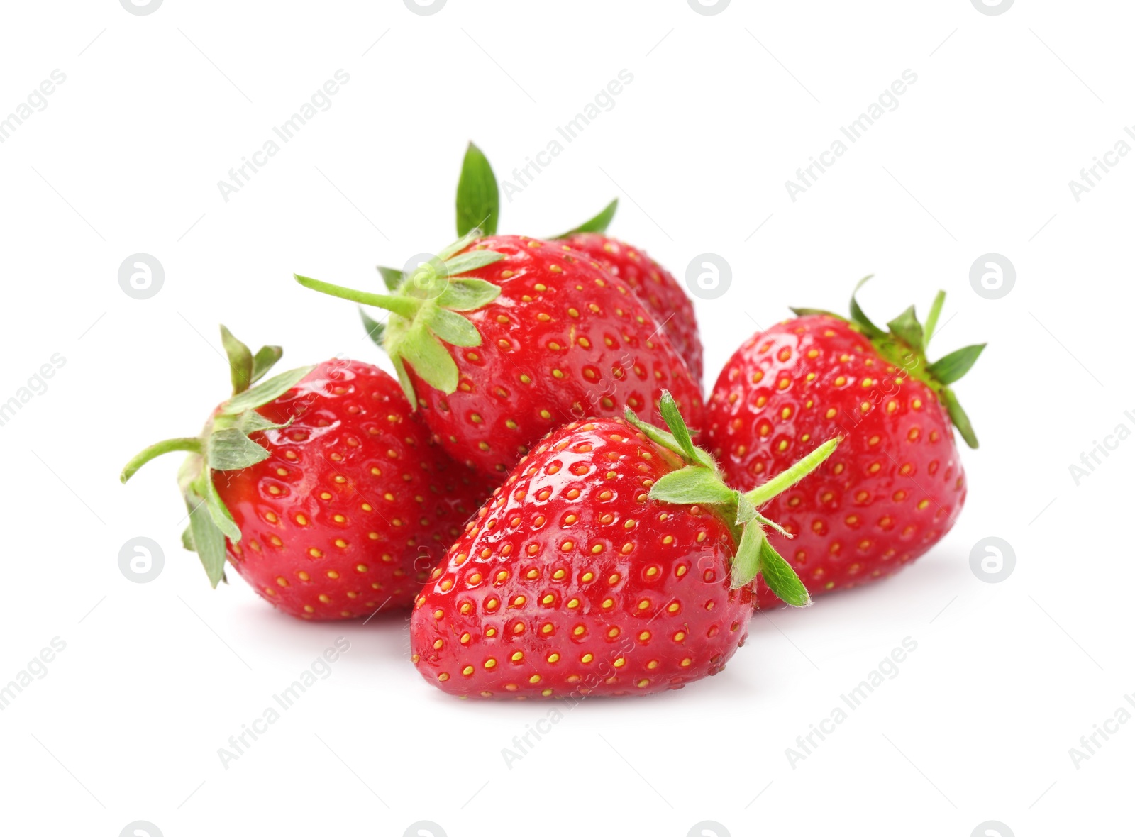 Photo of Delicious fresh ripe strawberries isolated on white
