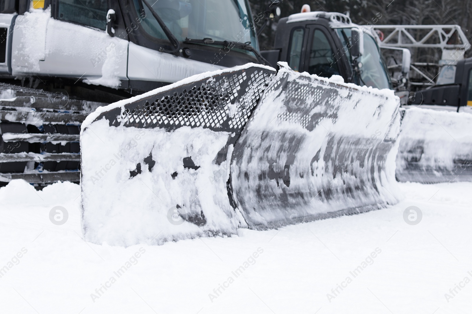 Photo of Heavy equipment for snow removal outdoors. Winter work