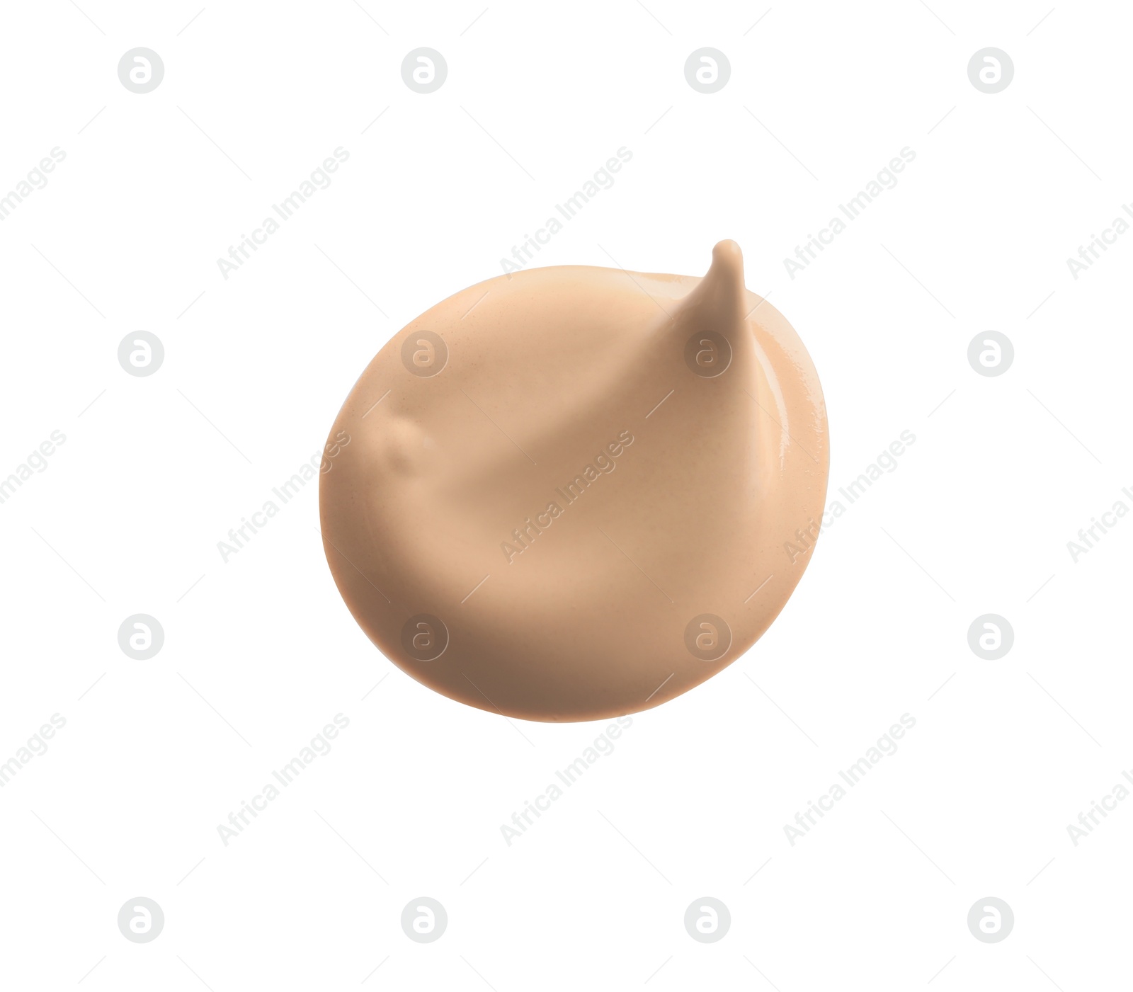 Photo of Drop of liquid skin foundation isolated on white, top view