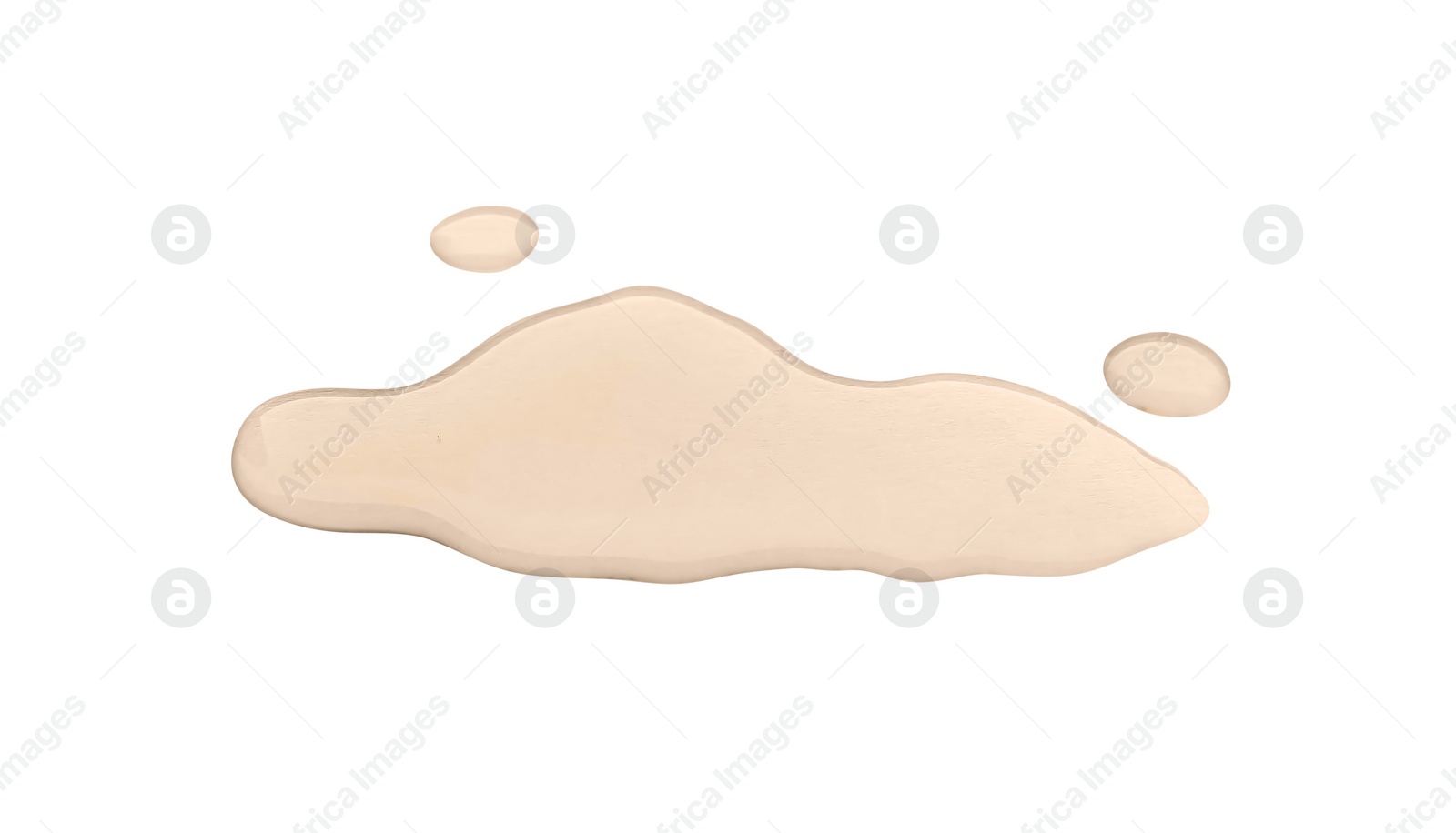 Photo of Puddle of aromatic liquid on white background