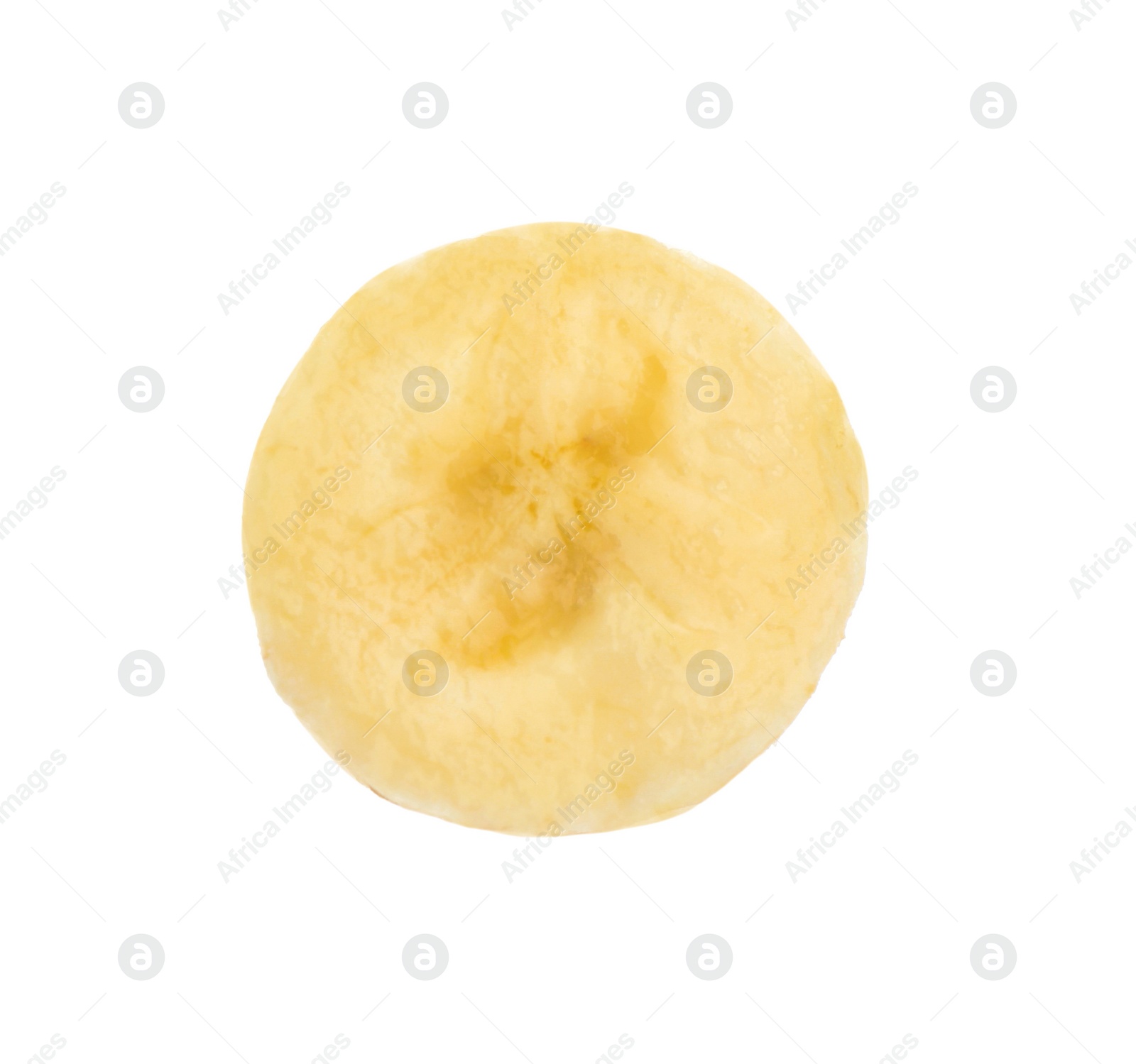 Image of Slice of tasty ripe banana isolated on white