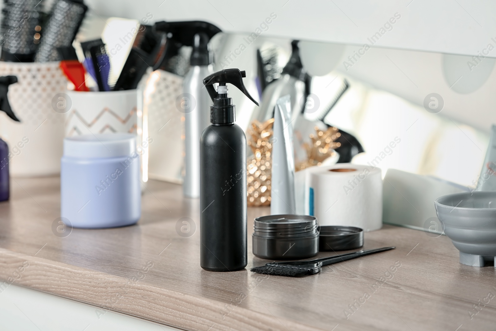 Photo of Professional hairdresser tools on table