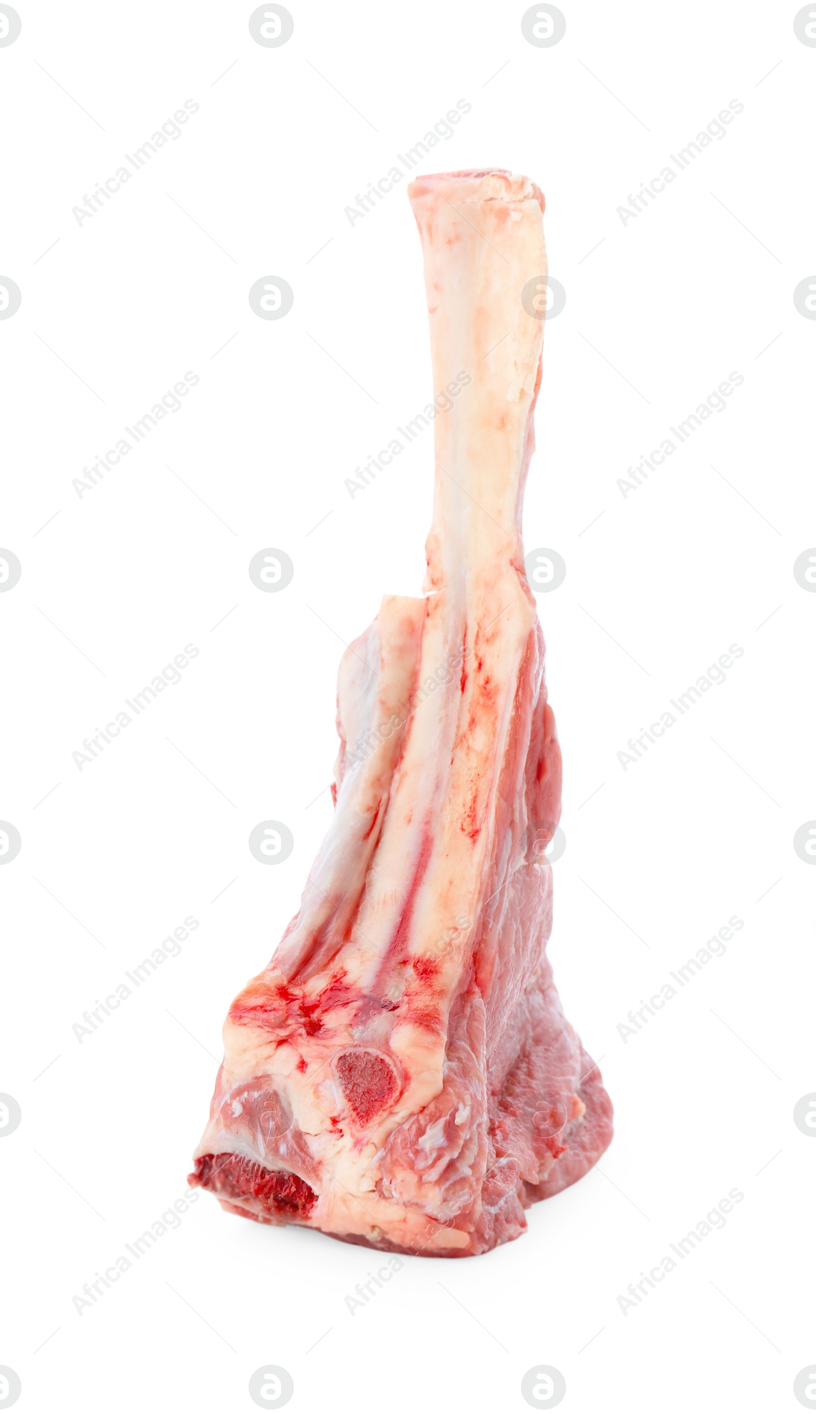 Photo of Piece of raw beef meat isolated on white