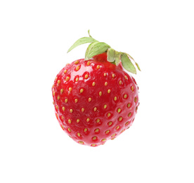 Photo of Delicious fresh ripe strawberry isolated on white