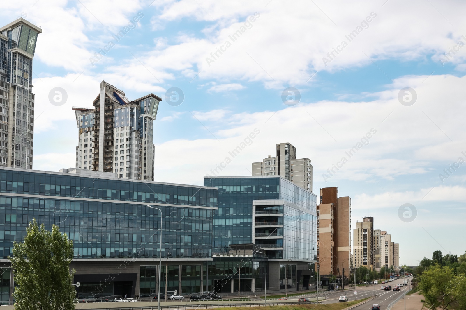 Photo of Beautiful view of cityscape with modern buildings